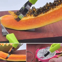 4 in 1 Melon Cutter Scoop Fruit Carving Knife Fruit Cutter Dig Pulp Separator Kitchen Gadgets Acces