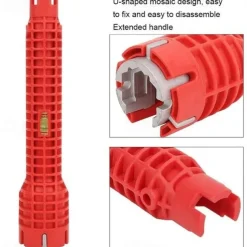 8 In 1 Multifunction Faucet and Sink Installer Tool Faucet Wrench Tool Plumbing Tool Water Pipe Spanner for Kitchen Bathroom Toilet Water Pipe