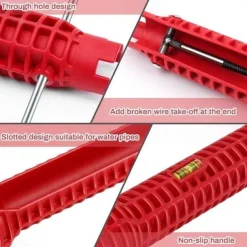 8 In 1 Multifunction Faucet and Sink Installer Tool Faucet Wrench Tool Plumbing Tool Water Pipe Spanner for Kitchen Bathroom Toilet Water Pipe