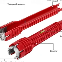 8 In 1 Multifunction Faucet and Sink Installer Tool Faucet Wrench Tool Plumbing Tool Water Pipe Spanner for Kitchen Bathroom Toilet Water Pipe