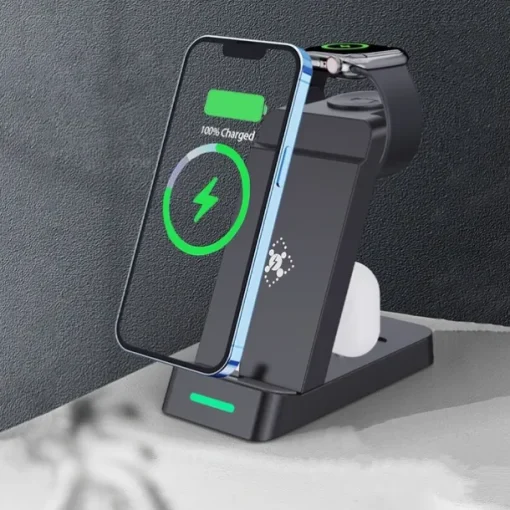 3 In 1 Multifunctional Wireless Charger Charging Station For iPhone/iWatch/AirPods Samsung Ultra Galaxy Watch Buds