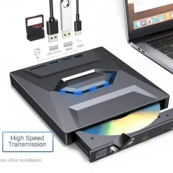 7 In 1 Portable USB 3.0 Ultra-thin External DVD Recorder Drive Reader Player Optical Drive For Laptop Desktop Accessories