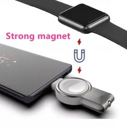 2 In 1 Portable USB Magnetic Watch Wireless Charger for Apple iwatch Series 8 Ultra 7 SE 6 5 4 3 2