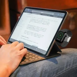 2 In 1 Portable USB Magnetic Watch Wireless Charger for Apple iwatch Series 8 Ultra 7 SE 6 5 4 3 2