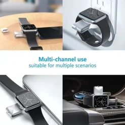 2 In 1 Portable USB Magnetic Watch Wireless Charger for Apple iwatch Series 8 Ultra 7 SE 6 5 4 3 2