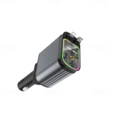 4 In 1 Retractable Car Charger Starlight In Car Roof 100w USB Type C Ports Super Fast Car Phone Charger Car Adapter for iphone