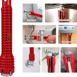 8 in 1 Sink Wrench Multi-Munction Water Pipe Faucet Wrench Repair Tool, Non-slip Kitchen Bathroom Faucet And Sink Installer, Wrench Tool For Repairing Plumbing