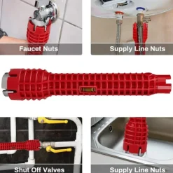 8 in 1 Sink Wrench Multi-Munction Water Pipe Faucet Wrench Repair Tool, Non-slip Kitchen Bathroom Faucet And Sink Installer, Wrench Tool For Repairing Plumbing