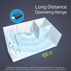 2 In 1 USB Bluetooth 5.0 Dongle Adapter Receiver Transmitter Stereo Wireless Audio Adapter USB 3.5mm for PC Desktops Headphones