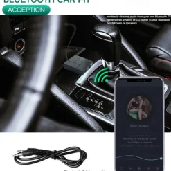 2 in 1 Wireless Bluetooth 5.0 Transmitter Receiver Portable Stereo Audio Music Receiver Adapter 3.5mm AUX Jack for Home TV Computer Speaker