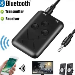 2 in1 Bluetooth Audio Transmitter Receiver AUX 3.5mm Stereo Wireless Music Audio Cable Dongle Bluetooth 4.2 Adapter for TV DVD MP3 PC