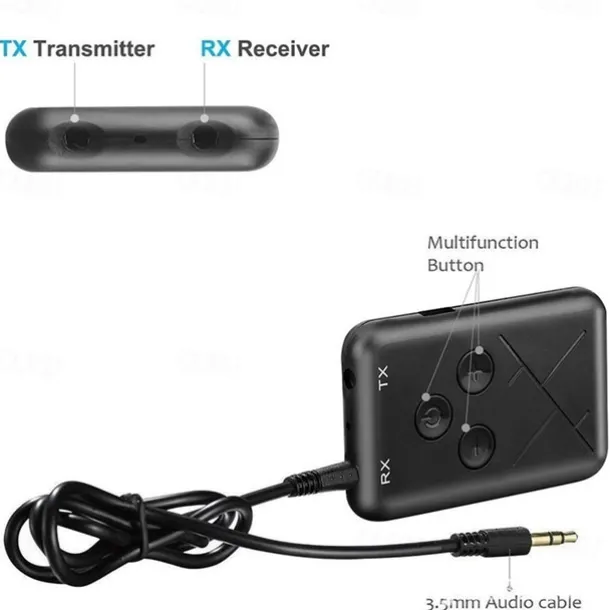 2 in1 Bluetooth Audio Transmitter Receiver AUX 3.5mm Stereo Wireless Music Audio Cable Dongle Bluetooth 4.2 Adapter for TV DVD MP3 PC