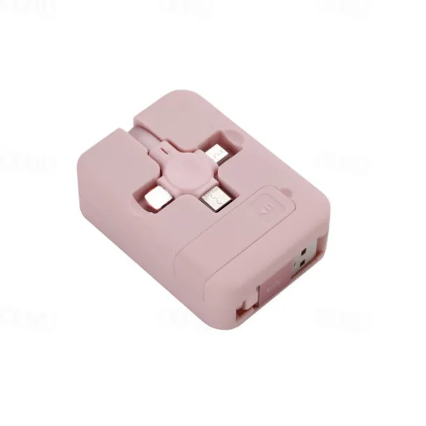 3 in1 Retractable USB Type C Micro USB Cable for iPhone 14 13 12 11 Pro With Phone Stand Fast Charging Charger Data Cable