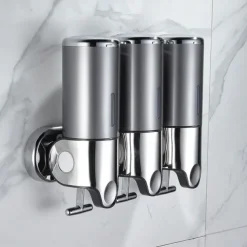 3 in1 Wall Mounted Shower Dispenser Bathroom Shower Pump Dispenser for Shower Gel Shampoo Soap（3*500ml）
