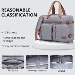 15.6 Inch And 17.3 Inch 3 In 1 Computer Laptop Carry Bag Office Designer Waterproof Business Laptop Briefcase Bag 1pc
