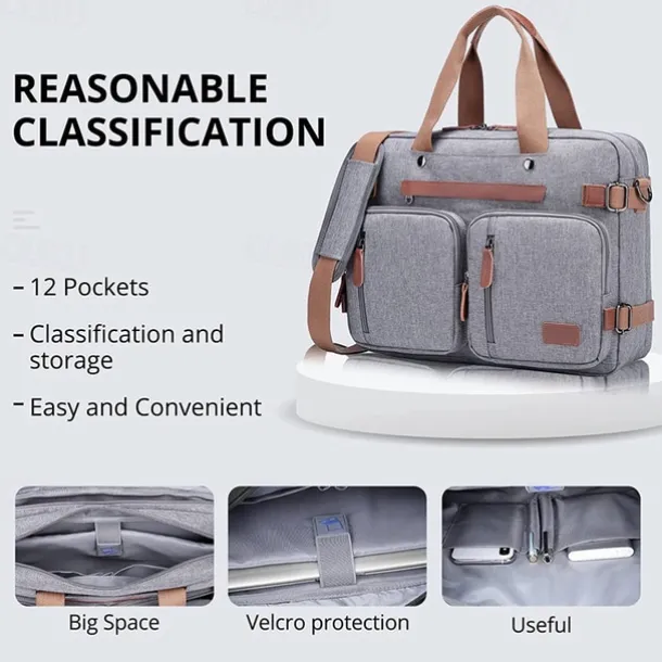 15.6 Inch And 17.3 Inch 3 In 1 Computer Laptop Carry Bag Office Designer Waterproof Business Laptop Briefcase Bag 1pc