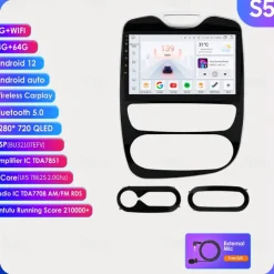 9 Inch Android 12 For Renault Clio 4 ZOE 2016-2019 Car Video Play Video Navigation stereo GPS Carplay