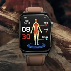 1.91 inch Cardica Blood Glucose Smart Watch ECG Monitoring Blood Pressure Body Temperature Smartwatch Men IP68 Waterproof Fitness Tracker