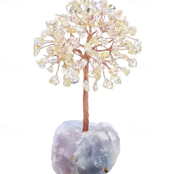4.72 inch Crystal Tree of Life Healing Crystal Trees for Home Decor Office Desk Decor Living Room Decor Handmade Bonsai Trees for Positive Energy Money Good Luck Birthday Gifts for Women Mom