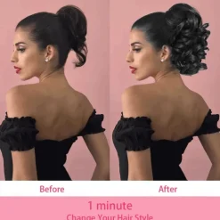 10 Inch Drawstring Ponytail Extension,Short Loose Wavy Pony Tails Hair Extensions Synthetic Hair Pieces for Women Daily Use