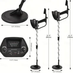 12 Inch High-Sensitivity Coil Golden Digger Deep Search Metal Detector - Adjustable Sensitivity, Advanced LCD Display, Accurate Treasure Hunter for Beginners And Professionals - Suitable for Finding L