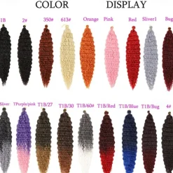 24 inch Ocean Wave Crochet Hair Deep Wave Twist Crochet Hair Extensions Curly Braiding Hair 3 packs Long Wavy Water Wave Braids For Women Synthetic Crochet Braid Hair