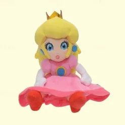 9.8 inch Princes Peach Plush Toy for Car School Dorm Room Decor Home Supplies Birthday Valentine'S Day Graduation Christmas Gifts