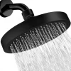 4/6 inch Rainfall Shower Head Set, 5 Mode Sprayer Showerhead with Water Filter, 360-degree Rotation High Pressure Overhead Shower Head Arm Chrome Black Silver