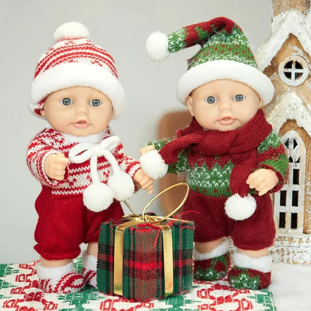 10 inch Realistic Reborn Baby Doll with Clothes Outfits Clothing Set Accessories Suitable for Reborn Babies and Newborns