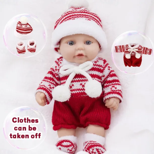 10 inch Realistic Reborn Baby Doll with Clothes Outfits Clothing Set Accessories Suitable for Reborn Babies and Newborns