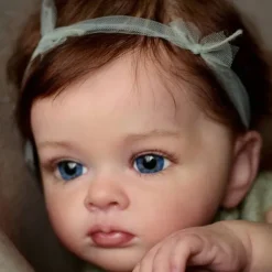 24 inch Reborn Baby Doll Finished Reborn Toddler Girl Doll Tutti Hand Paint Doll High Quality 3D skin multiple Layers Painting Visible Veins for Christmas Gifts
