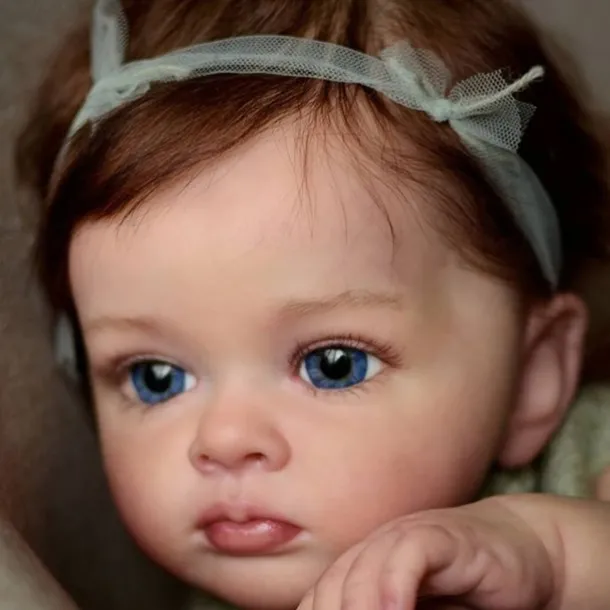 24 inch Reborn Baby Doll Finished Reborn Toddler Girl Doll Tutti Hand Paint Doll High Quality 3D skin multiple Layers Painting Visible Veins for Christmas Gifts
