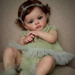 24 inch Reborn Baby Doll Finished Reborn Toddler Girl Doll Tutti Hand Paint Doll High Quality 3D skin multiple Layers Painting Visible Veins for Christmas Gifts