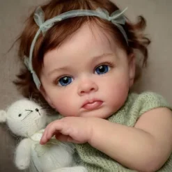 24 inch Reborn Baby Doll Finished Reborn Toddler Girl Doll Tutti Hand Paint Doll High Quality 3D skin multiple Layers Painting Visible Veins for Christmas Gifts