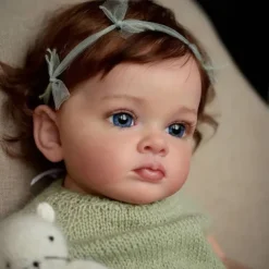 24 inch Reborn Baby Doll Finished Reborn Toddler Girl Doll Tutti Hand Paint Doll High Quality 3D skin multiple Layers Painting Visible Veins for Christmas Gifts