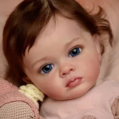 24 inch Reborn Baby Doll Finished Reborn Toddler Girl Doll Tutti Hand Paint Doll High Quality 3D skin multiple Layers Painting Visible Veins for Christmas Gifts