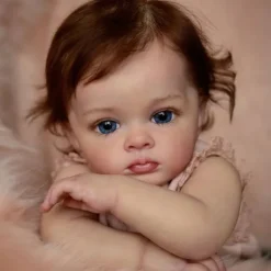 24 inch Reborn Baby Doll Finished Reborn Toddler Girl Doll Tutti Hand Paint Doll High Quality 3D skin multiple Layers Painting Visible Veins for Christmas Gifts