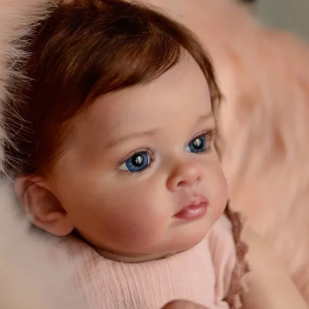 24 inch Reborn Baby Doll Finished Reborn Toddler Girl Doll Tutti Hand Paint Doll High Quality 3D skin multiple Layers Painting Visible Veins for Christmas Gifts