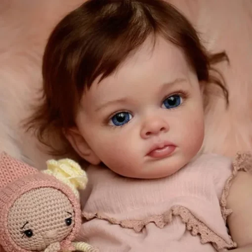 24 inch Reborn Baby Doll Finished Reborn Toddler Girl Doll Tutti Hand Paint Doll High Quality 3D skin multiple Layers Painting Visible Veins for Christmas Gifts