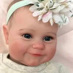 20 inch Reborn Baby Doll Full Body Silicone Waterproof Reborn Maddie Doll Hand-Detailed Painting with Visible Veins Lifelike 3D Skin Tone