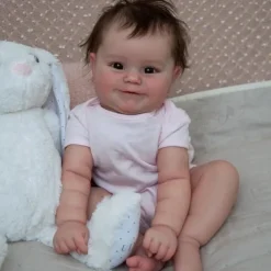 20 inch Reborn Baby Doll Full Body Silicone Waterproof Reborn Maddie Doll Hand-Detailed Painting with Visible Veins Lifelike 3D Skin Tone
