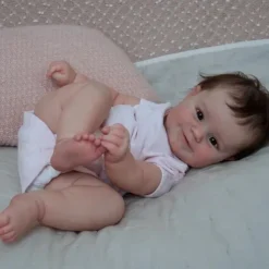 20 inch Reborn Baby Doll Full Body Silicone Waterproof Reborn Maddie Doll Hand-Detailed Painting with Visible Veins Lifelike 3D Skin Tone