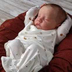19 inch Reborn Baby DollFull Body Newborn Baby Doll Reborn Levi Soft Silicone Flexible 3D Skin Tone with Visible Veins Hand Paint Doll