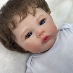 18 inch Reborn Doll Baby & Toddler Toy Reborn Toddler Doll Doll Reborn Baby Doll Baby Reborn Baby Doll Newborn lifelike Gift Hand Made Non Toxic 3/4 Silicone Limbs and Cotton Filled Body with Clothes
