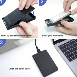 2.5 Inch SATA To USB 3.0 SSD HDD Enclosure Tool Free External Hard Disk Casing Hdd Case Hard Disk CaseOptimized For SSD Support UASP SATA III