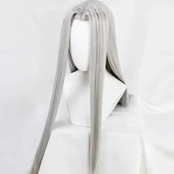 39 Inch Silver Gray Sephiroth Cosplay Wig FF7 for Party Halloween Wigs