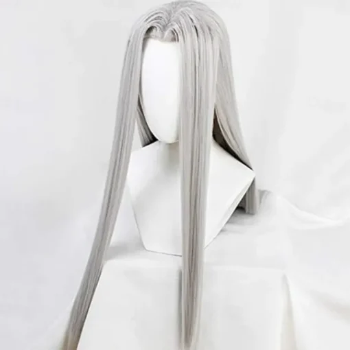 39 Inch Silver Gray Sephiroth Cosplay Wig FF7 for Party Halloween Wigs