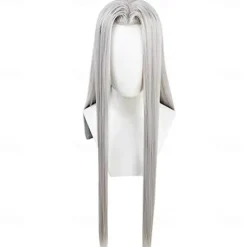 39 Inch Silver Gray Sephiroth Cosplay Wig FF7 for Party Halloween Wigs