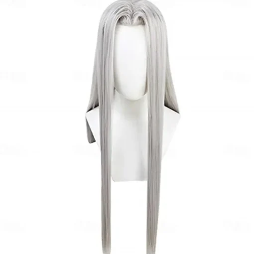 39 Inch Silver Gray Sephiroth Cosplay Wig FF7 for Party Halloween Wigs
