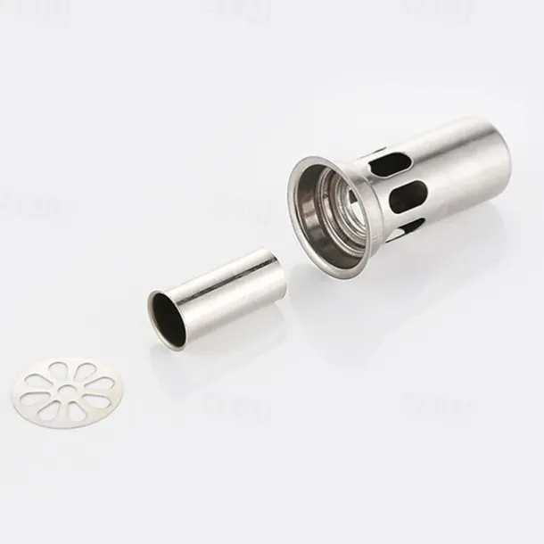 6 inch Square Shower Floor Drain Set, Removable Stainless Steel Cover Tile Insert Grate, Hair Catcher Strainer with Seal and Lifting Hook Bathroom